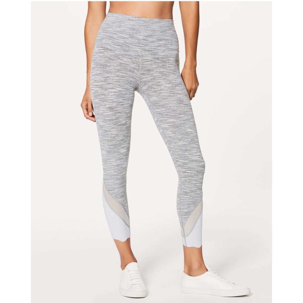 Lululemon Wunder Under Crop II Special Edition Scallop We‎ Are From Space Gray 4